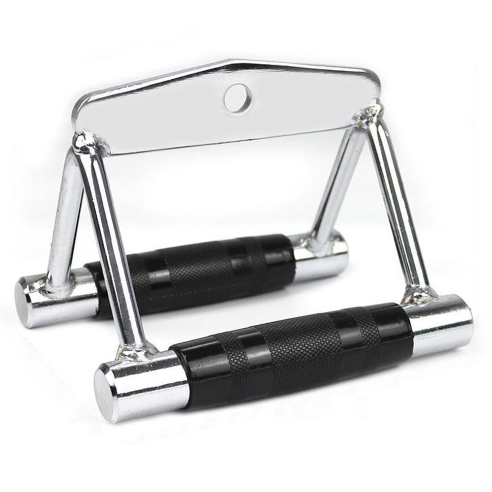 V-Grip Lat Pulldown Bar with Non-Slip Rubber Handle Cable Machine Attachment - Black
