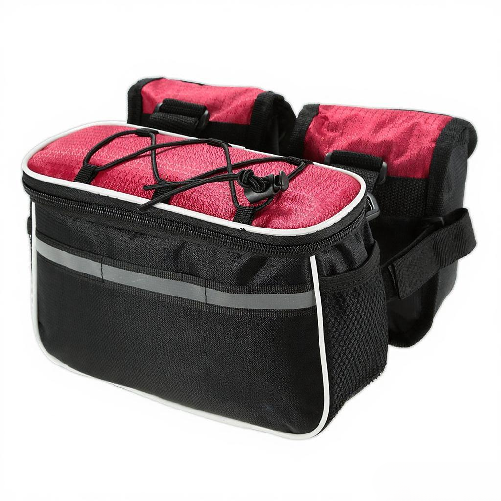 Detachable Bicycle Front Frame Tube Crossbody Storage Bag Blue