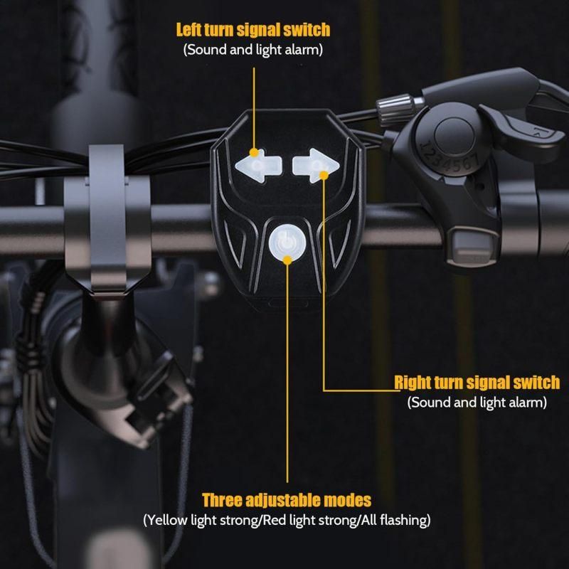 Bike Turn Signals Waterproof Remote Control 5 Mod Tail Light with Right & Left Light