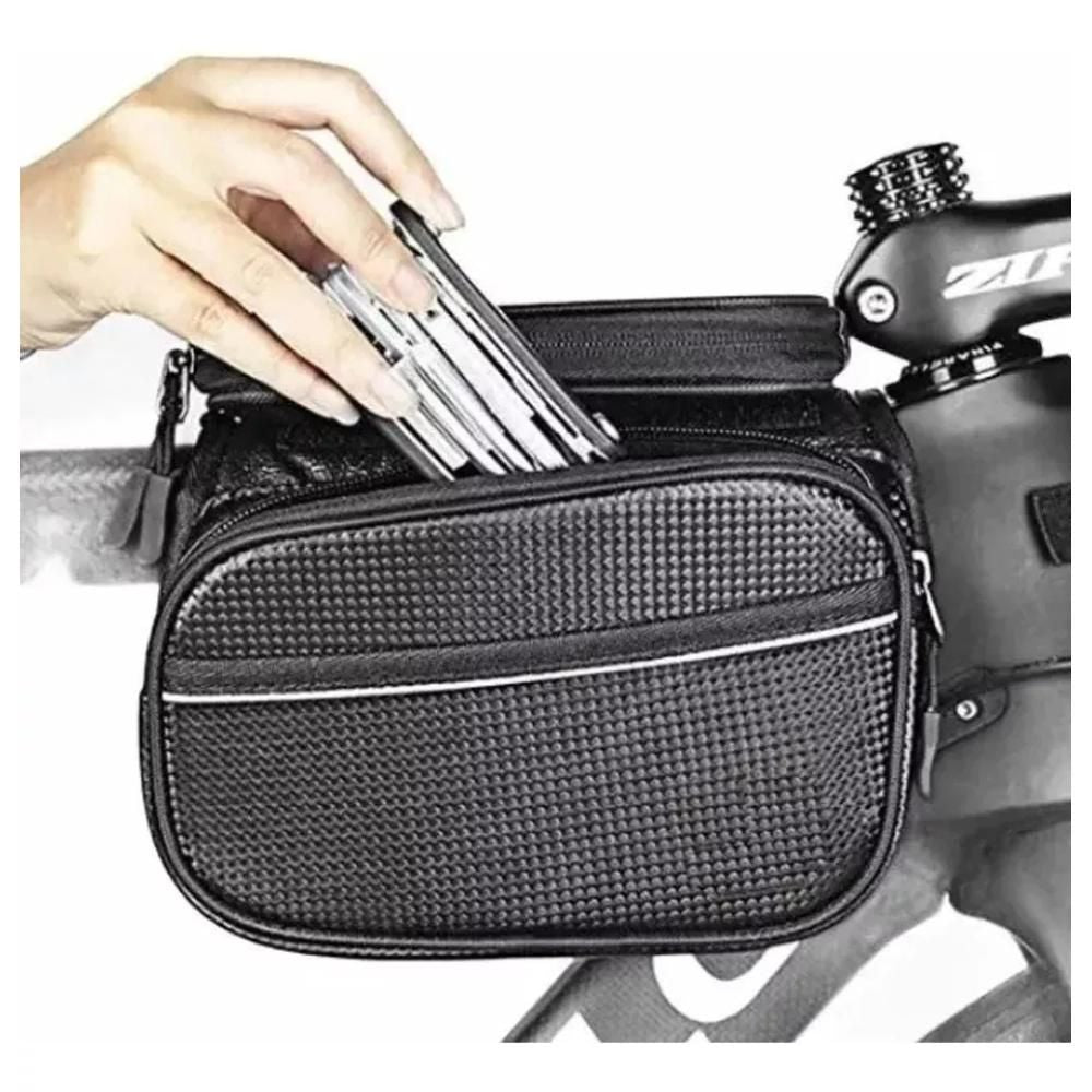 Waterproof Bicycle Bag with 2 Compartments(black)