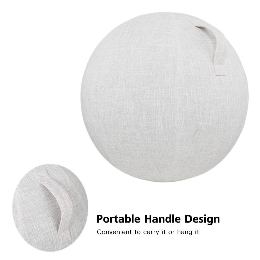 65cm Cotton Linen Yoga Ball Cover Protective Exercise Ball Skin Wrap Accessory