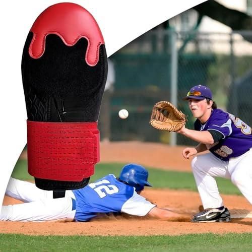 Baseball Glove Youth Softball Training Mitt Black Red