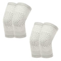 Self Heating Knee Pads Grey Compression Support Sleeves for Arthritis Joint Pain Relief Sports Recovery 2 Pair L