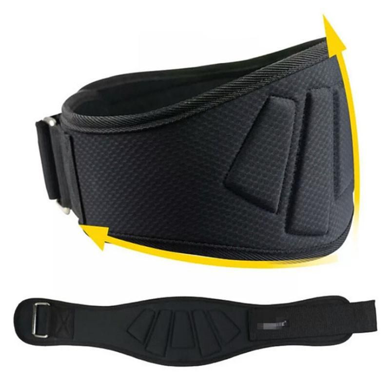 Weightlifting Belt for Men and Women Black Adjustable Gym Training Powerlifting Back Support Belt Black L