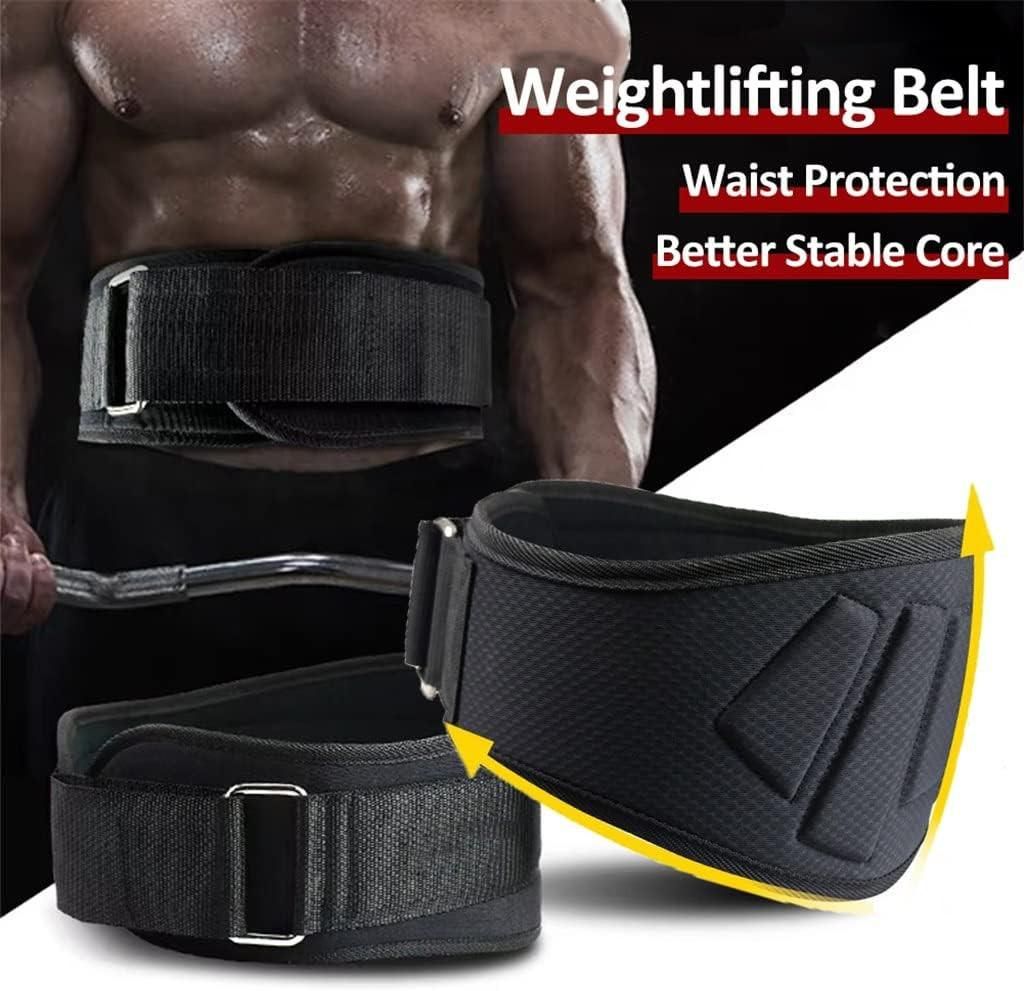 Weightlifting Belt for Men and Women Black Adjustable Gym Training Powerlifting Back Support Belt Black XL