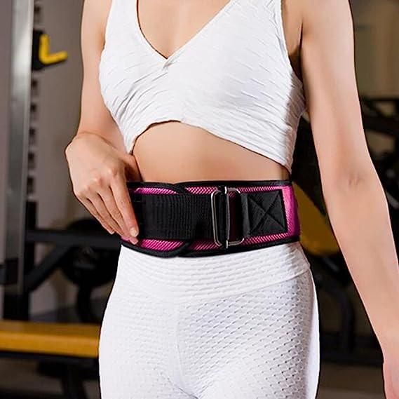 Weightlifting Belt for Men and Women Pink Adjustable Gym Training Powerlifting Back Support Belt Pink L