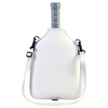 Neoprene Tennis & Pickleball Paddle Bag Lightweight Protective Carry Case with Shoulder Strap - White