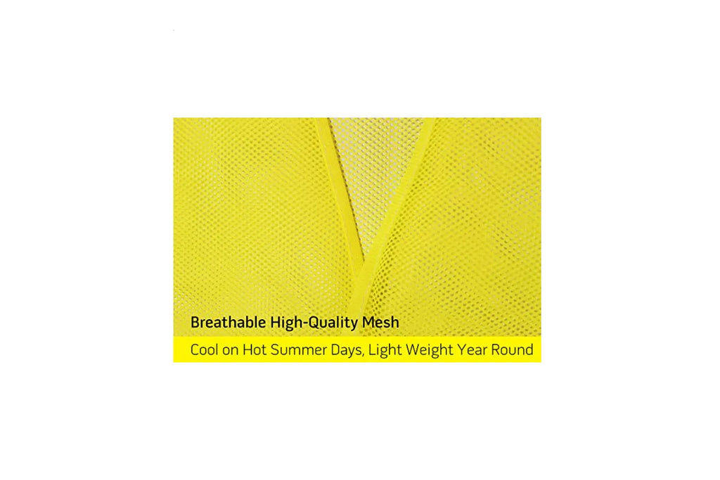 Safety Vests Bulk Pack - Reflective High Visibility, Men Women, Mesh 10 PACK Orange
