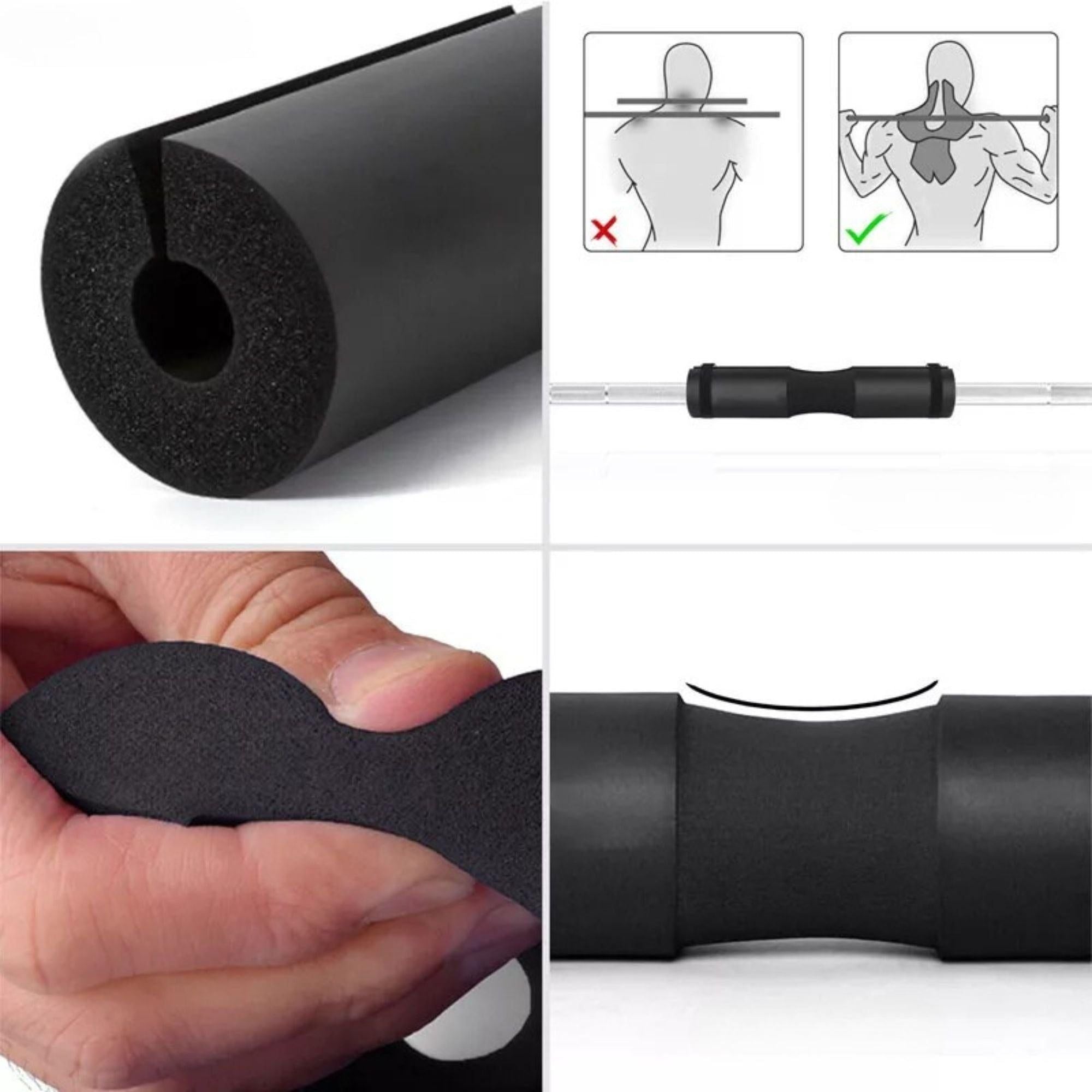 Barbell Squat Pad Neck Shoulder Protective Pad Great for Squats Lunge Hip Thrust - Red