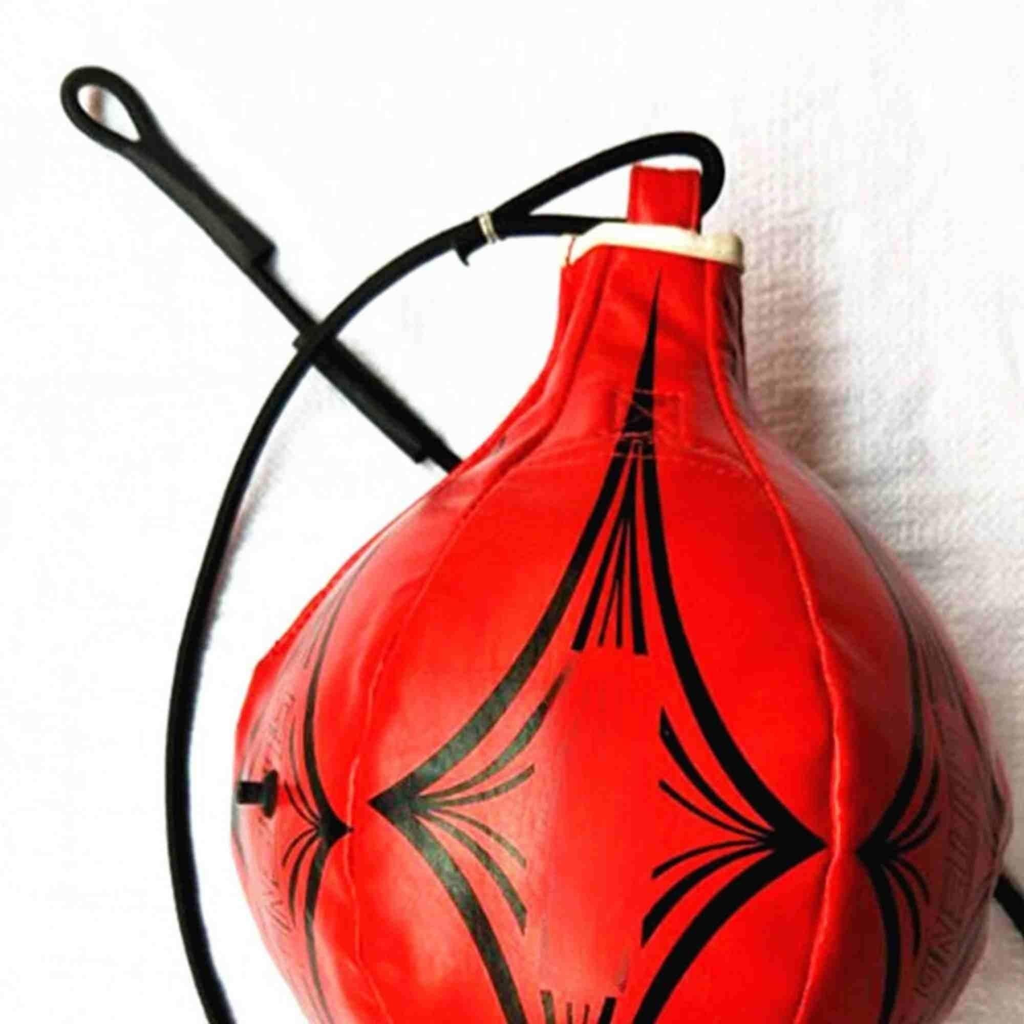 Floor To Kick Bag End Boxing Speed Training Ball Ceiling Punch - Red