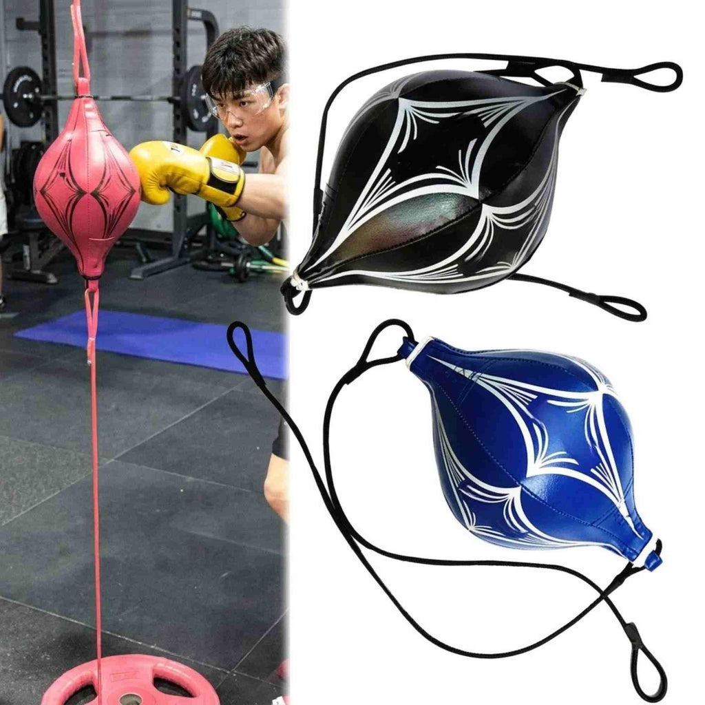 Floor To Kick Bag End Boxing Speed Training Ball Ceiling Punch - Red