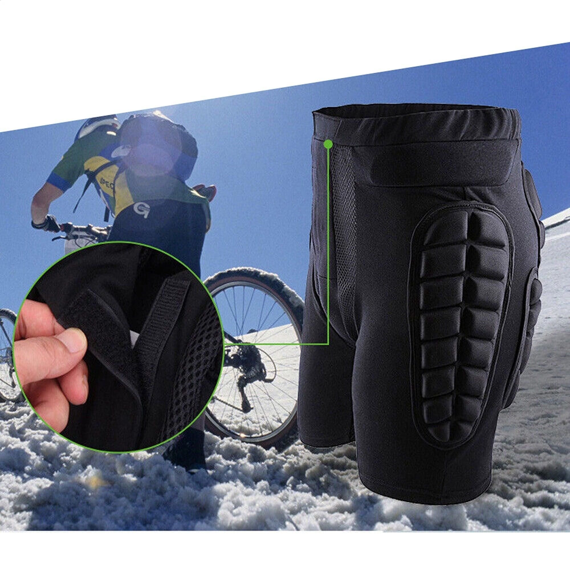 Impact-Resistant Hip Padded Shorts for Skiing and Snowboarding - L