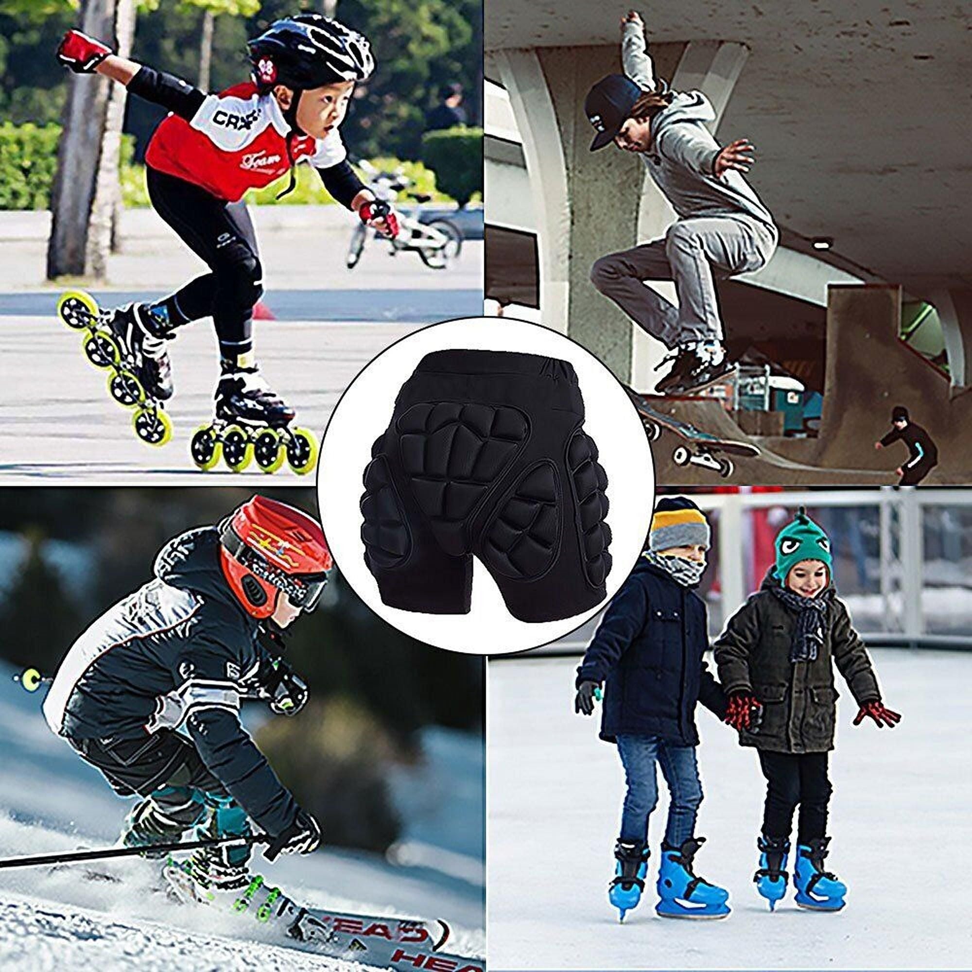 Impact-Resistant Hip Padded Shorts for Skiing and Snowboarding - XL