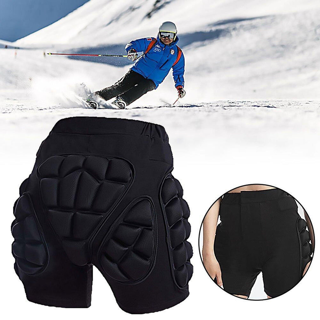 Impact-Resistant Hip Padded Shorts for Skiing and Snowboarding - 2XL