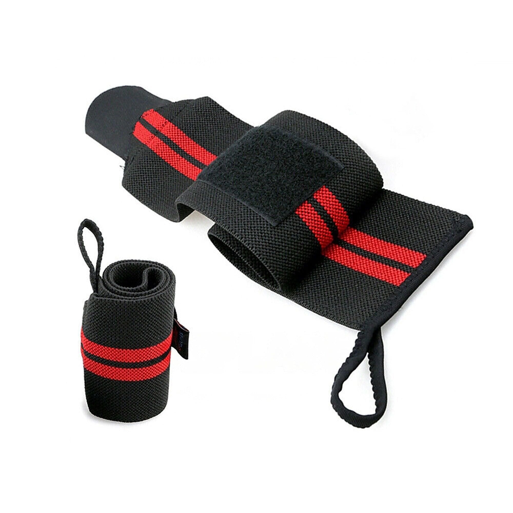Gym Muscle Support Wrist Straps Weight Lifting Bodybuilding Wraps - Grey