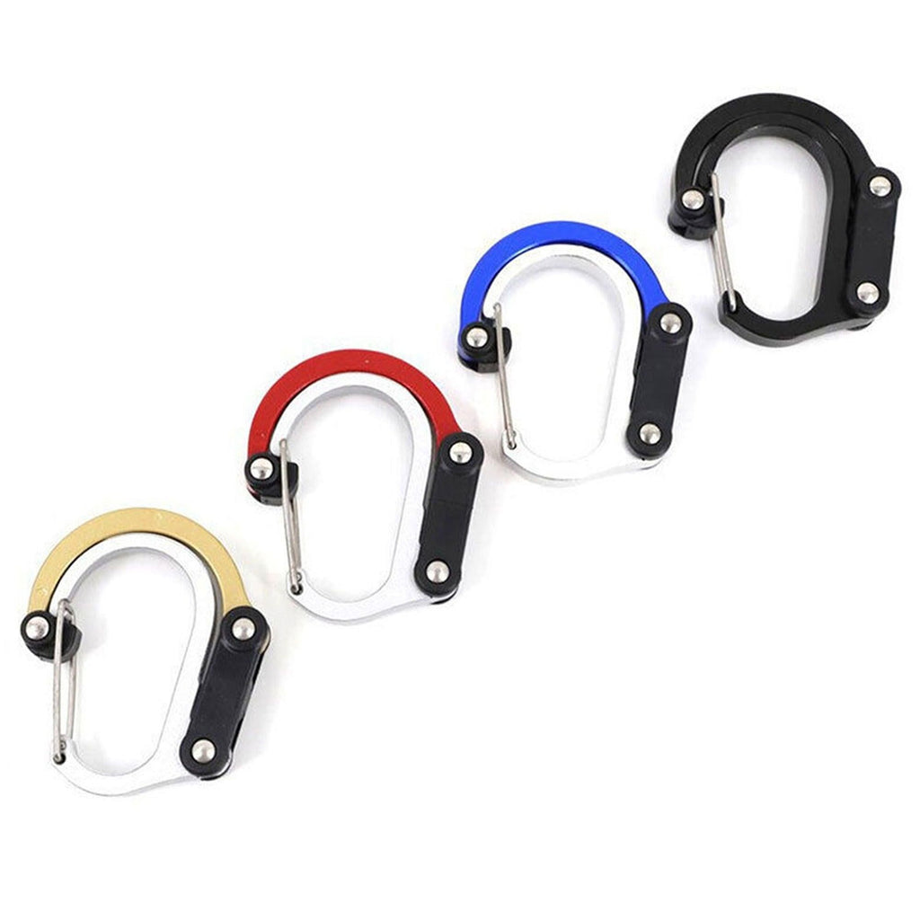 Travel Carabiner Clip Rotating Buckle Fastener for Luggage - Blue