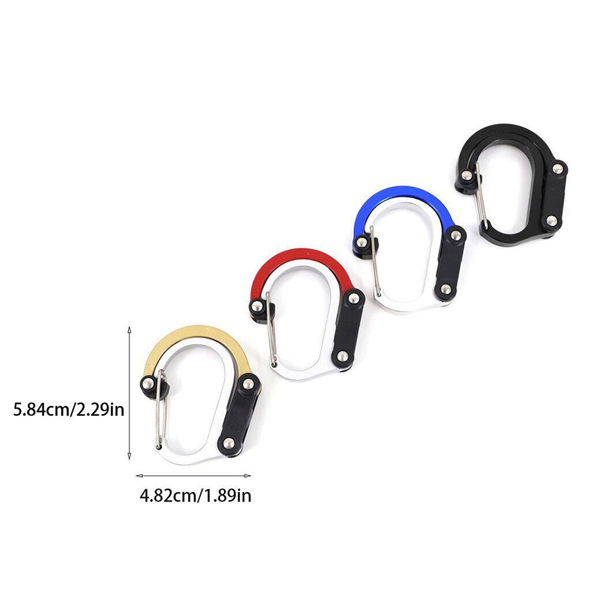 Travel Carabiner Clip Rotating Buckle Fastener for Luggage - Blue