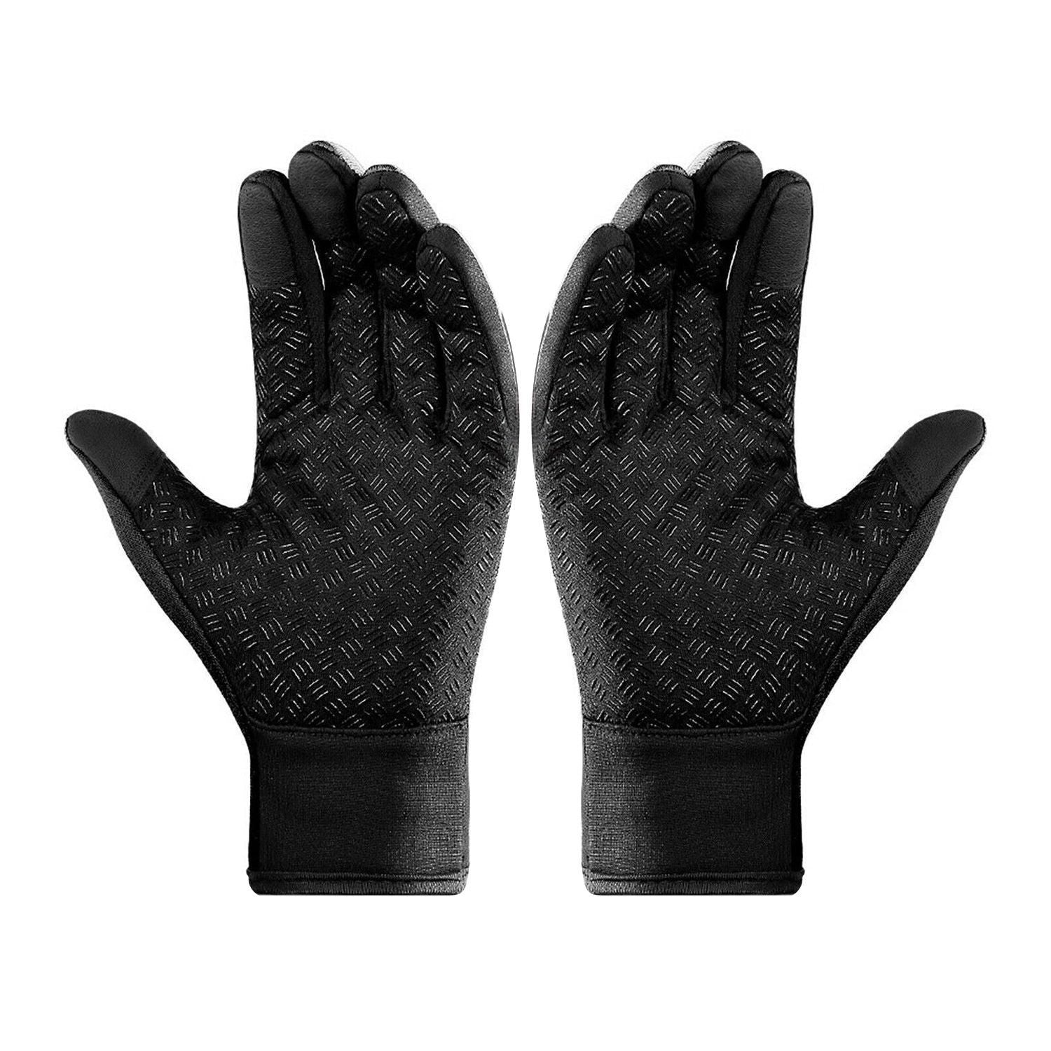 Touch Screen Snow Cycling Hand Gloves - Black S