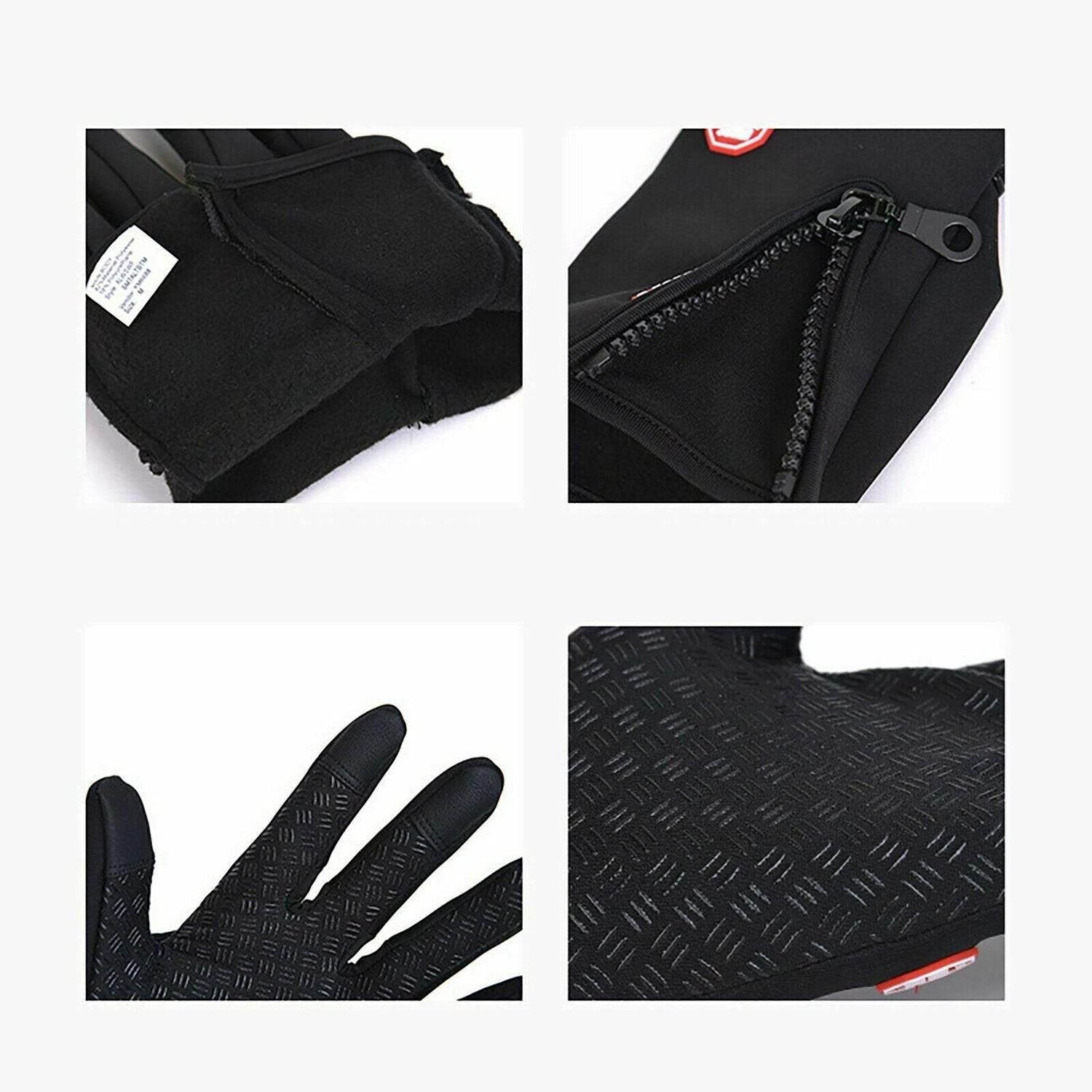 Touch Screen Snow Cycling Hand Gloves - Black S