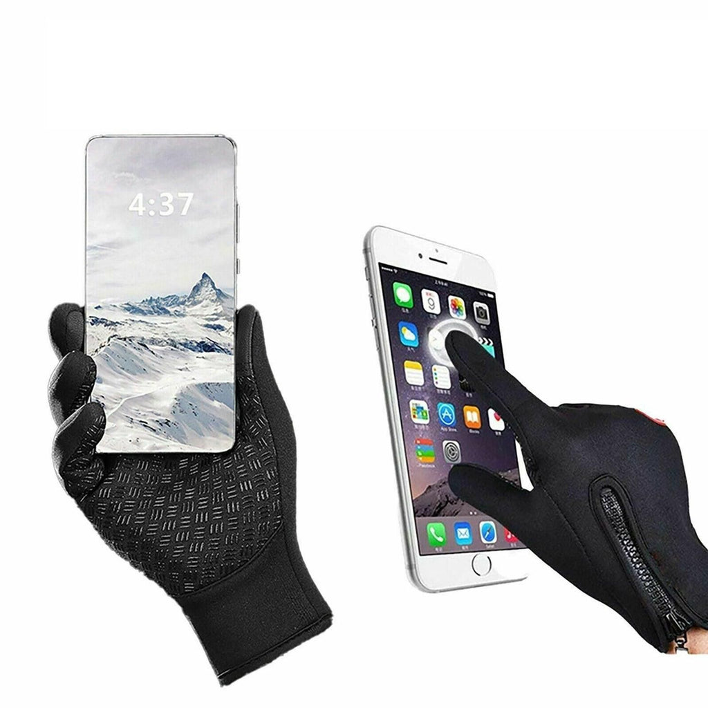 Touch Screen Snow Cycling Hand Gloves - Black M