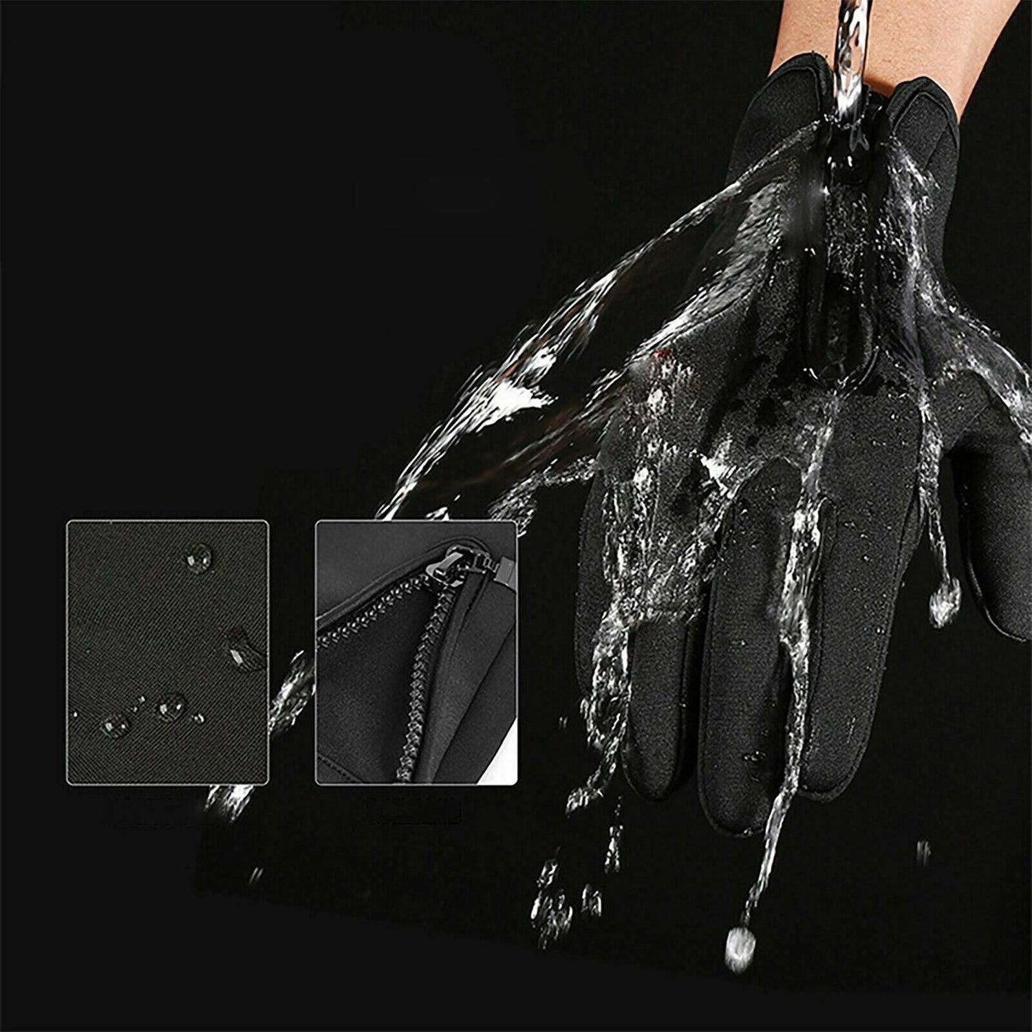 Touch Screen Snow Cycling Hand Gloves - Black L