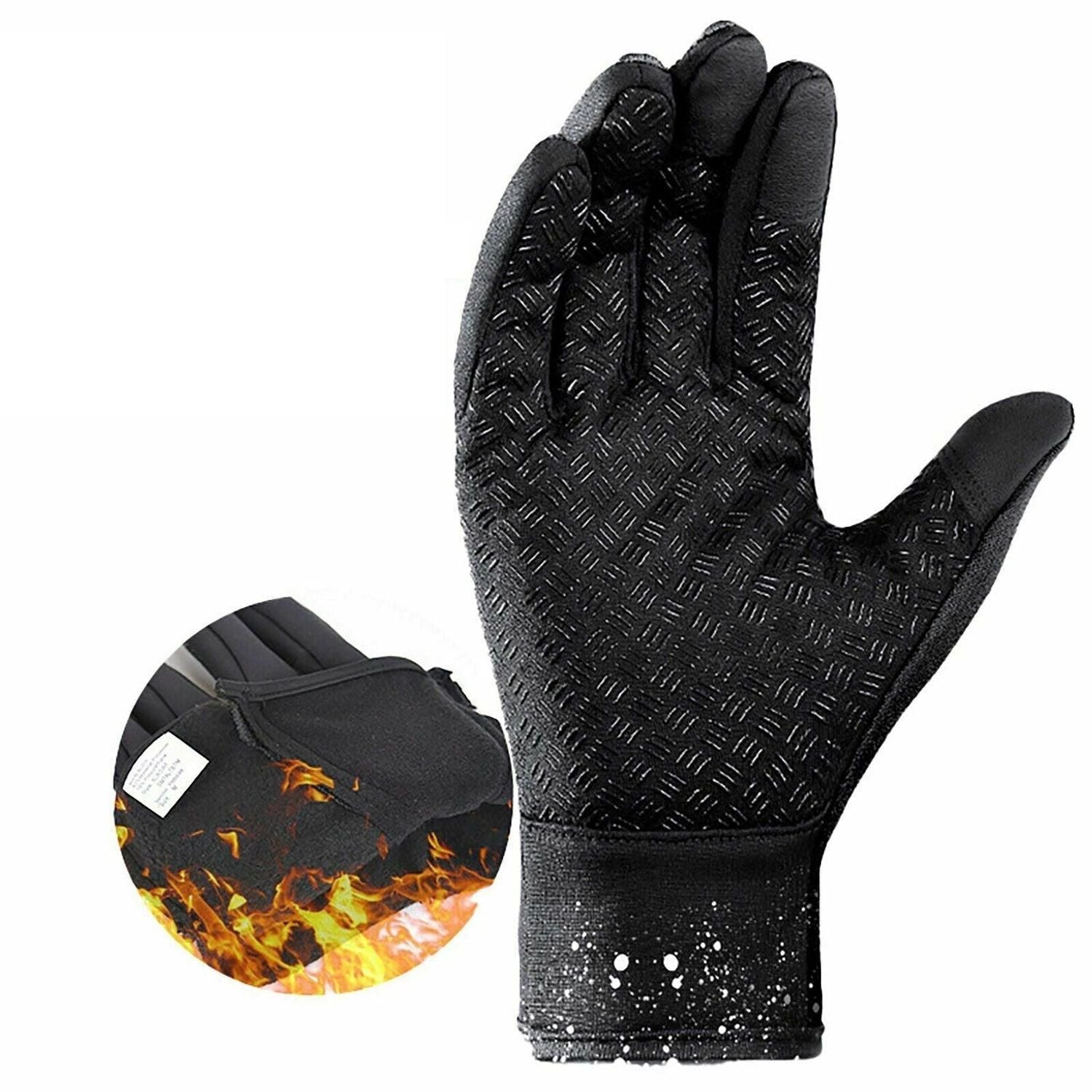Touch Screen Snow Cycling Hand Gloves - Black XL