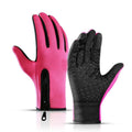 Touch Screen Snow Cycling Hand Gloves - Pink L