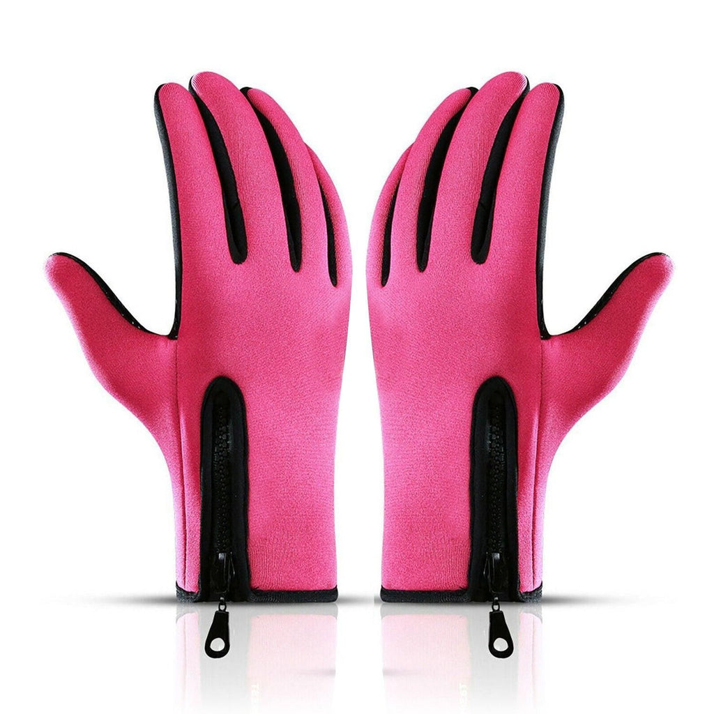 Touch Screen Snow Cycling Hand Gloves - Pink XL