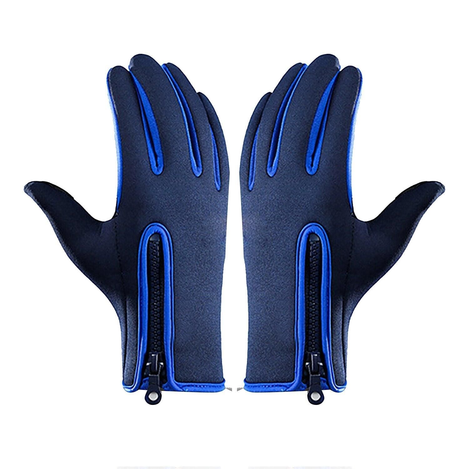 Touch Screen Snow Cycling Hand Gloves - Dark Blue M