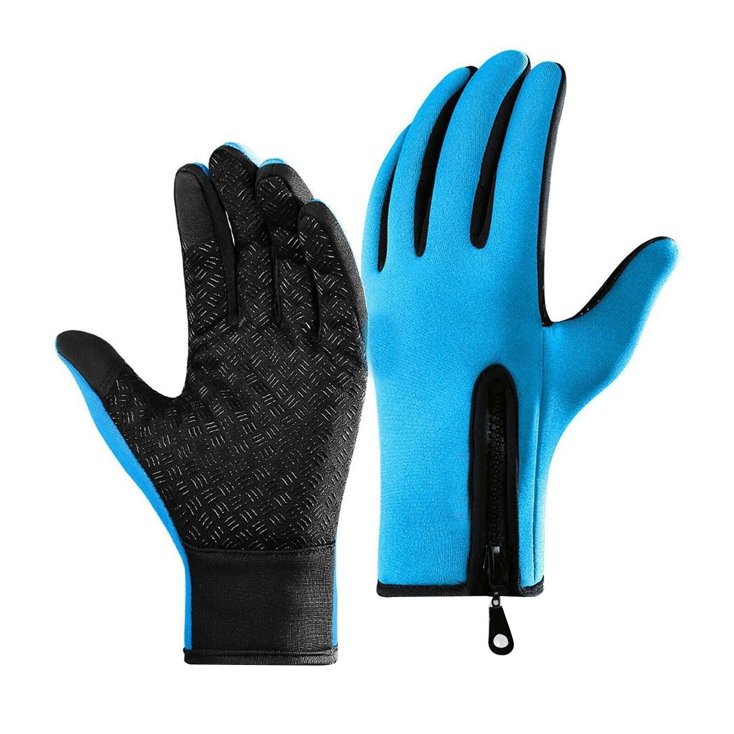 Touch Screen Snow Cycling Hand Gloves - Blue S