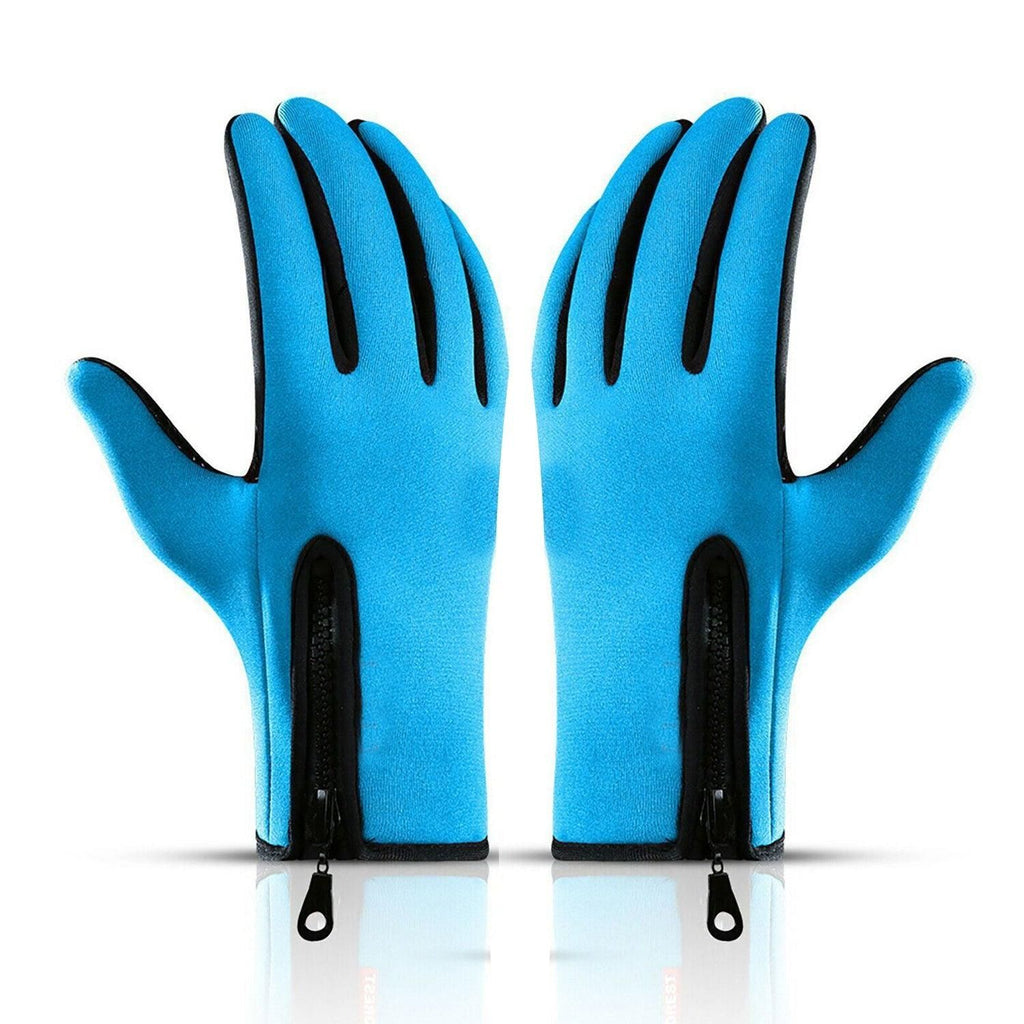 Touch Screen Snow Cycling Hand Gloves - Blue S