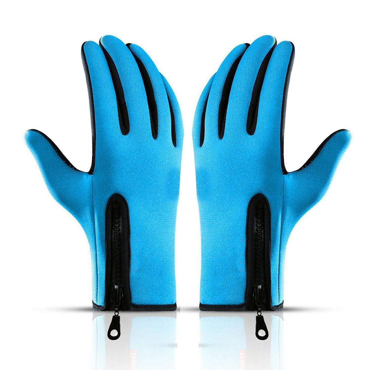 Touch Screen Snow Cycling Hand Gloves - Blue S
