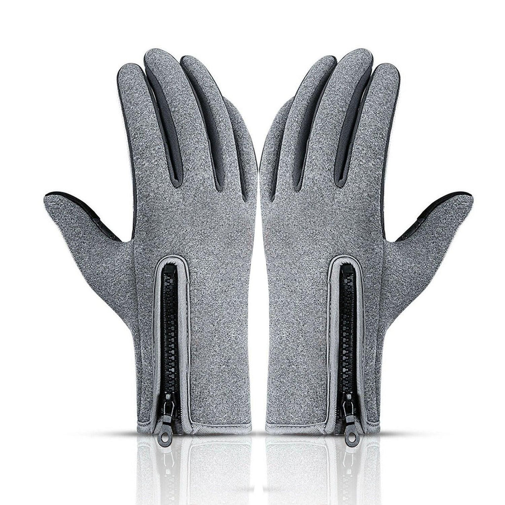 Touch Screen Snow Cycling Hand Gloves - Grey S