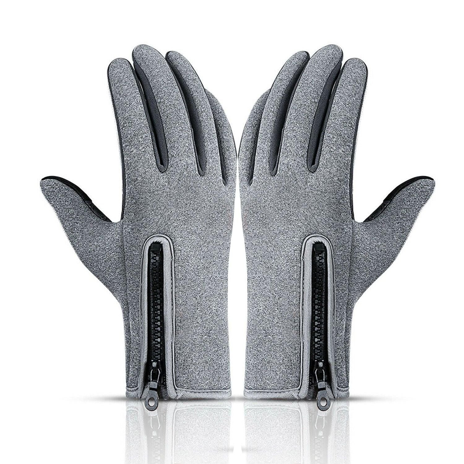 Touch Screen Snow Cycling Hand Gloves - Grey L