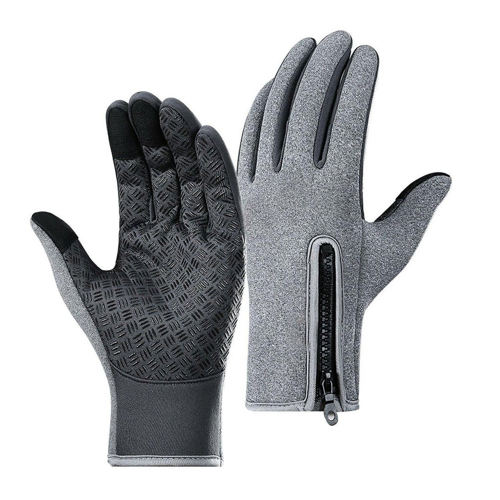 Touch Screen Snow Cycling Hand Gloves - Grey XL