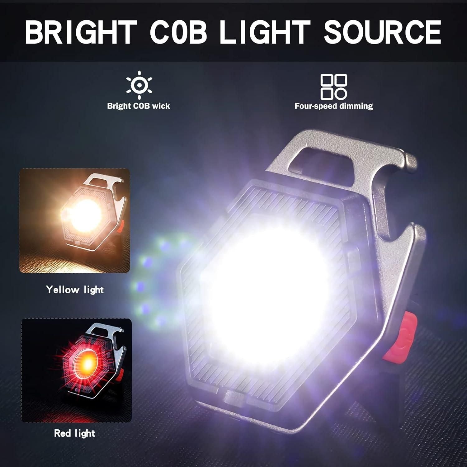 Rechargeable Torch, 800 Lumens Mini Torch Keychain, 4 Lighting Modes Portable Torch