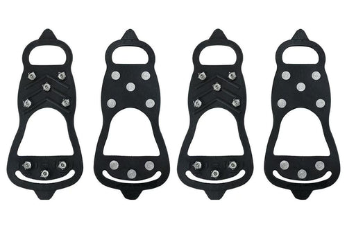 2 Pairs Ice Cleats Traction Crampons Snow Grips with 8 Spikes for Boots Shoes - For EU34-40