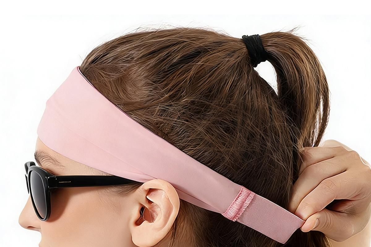 4 Pack Fitness Sweat Headbands Wide Elastic Sports Headbands for Workout Yoga