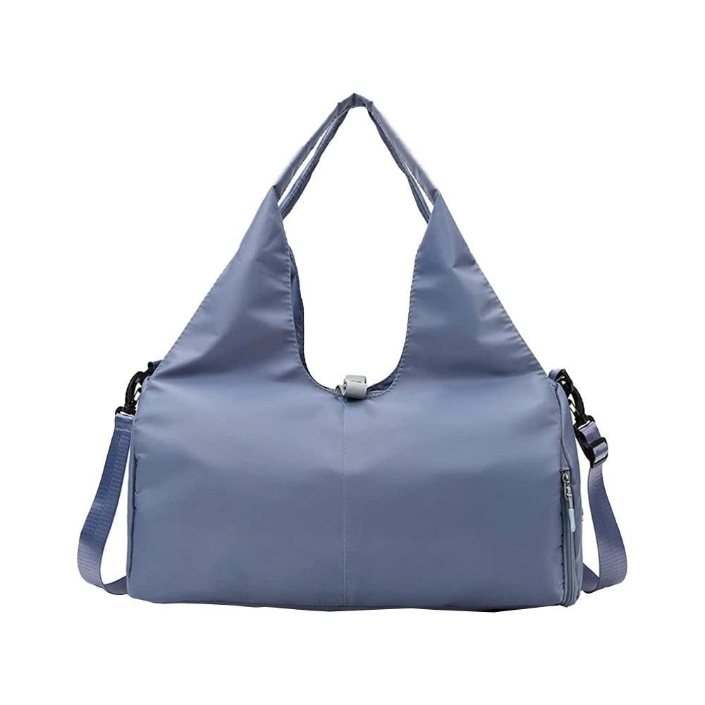 Gym Tote Bag with Shoe Compartment and Wet Dry Storage Pockets for Women Travel Duffel Bag Yoga Gym Bags with Yoga Mat Holder -Purple