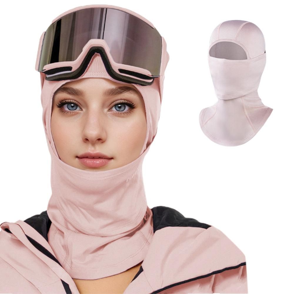 Windproof Thermal Face Mask Headgear for Outdoor Sports - Pure Black
