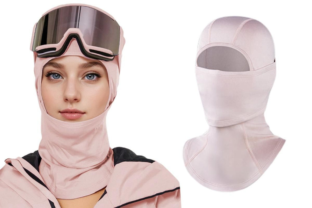 Windproof Thermal Face Mask Headgear for Outdoor Sports - Sakura Pink