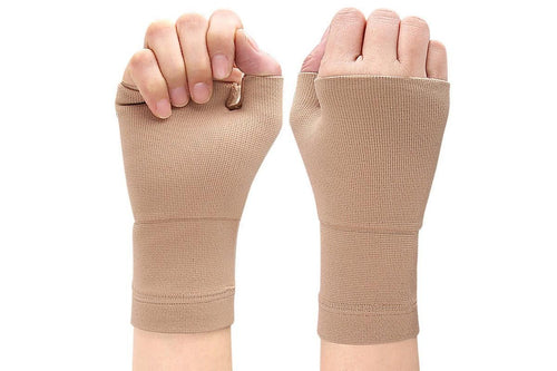 1Pair Wrist Brace Glove Sport Wrist Support for Fitness Weightlifting Skin Tone - S