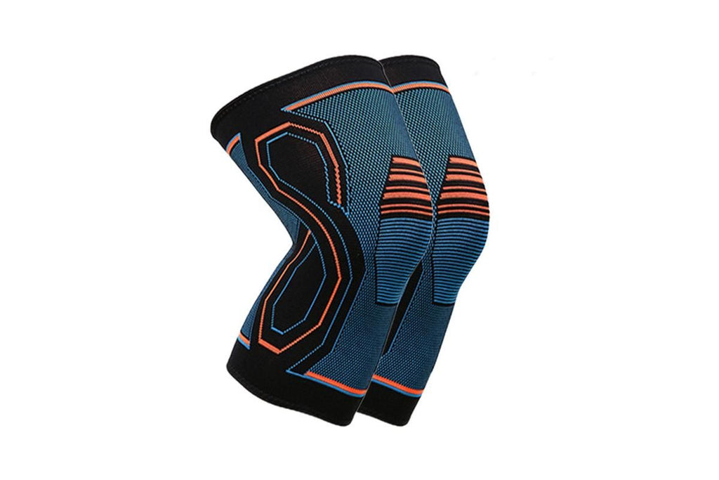 2-Pack Knitted Knee Support Sleeve Leg Brace for Gym Sports Running(S)