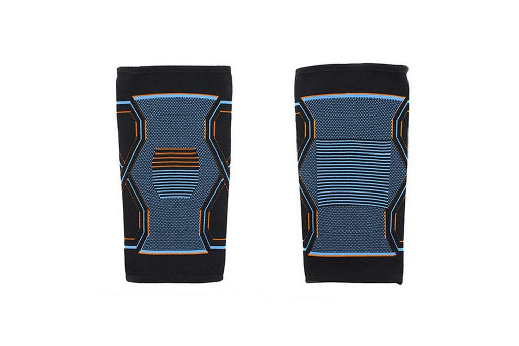 2-Pack Knitted Knee Support Sleeve Leg Brace for Gym Sports Running(L)