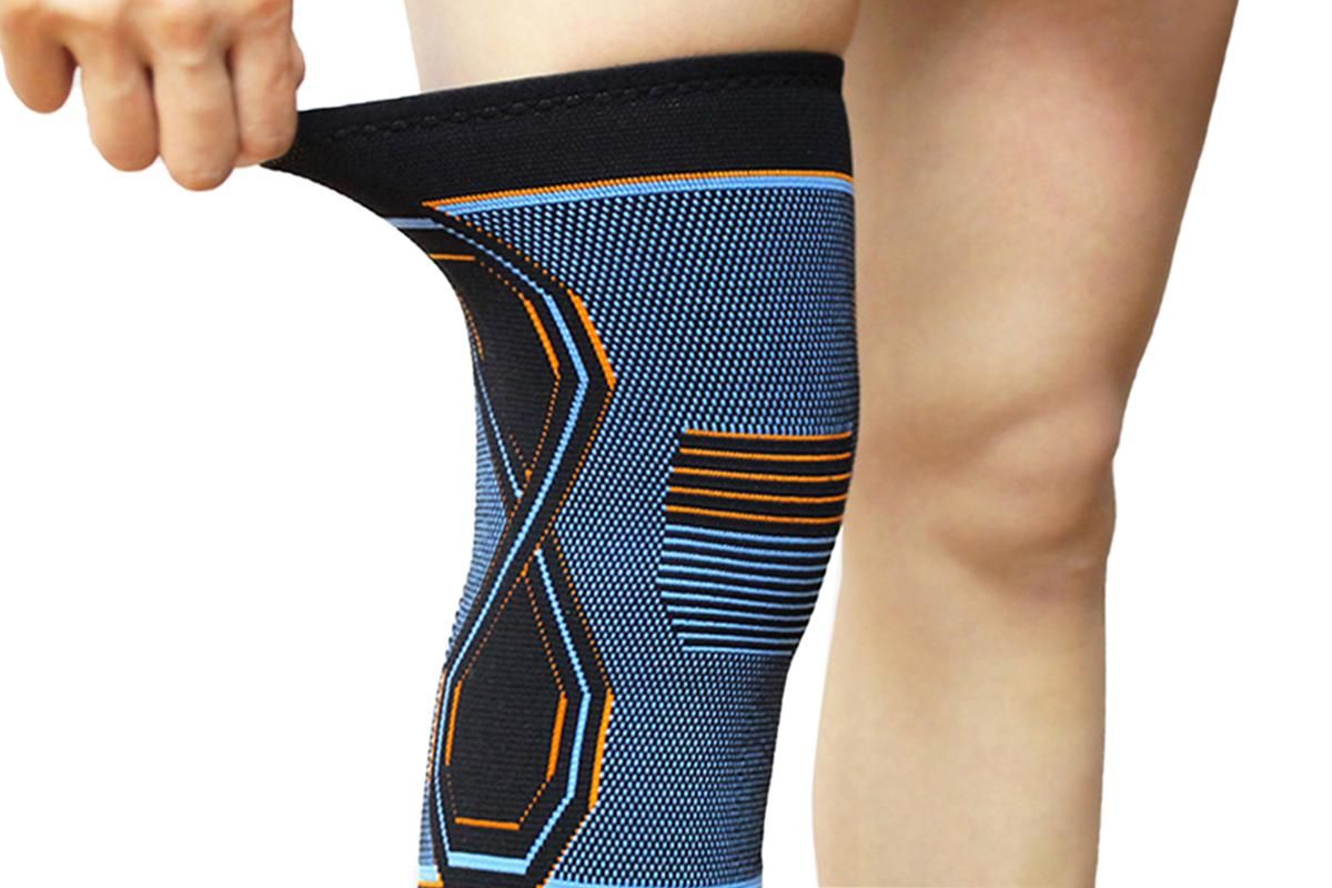 2-Pack Knitted Knee Support Sleeve Leg Brace for Gym Sports Running(XL)