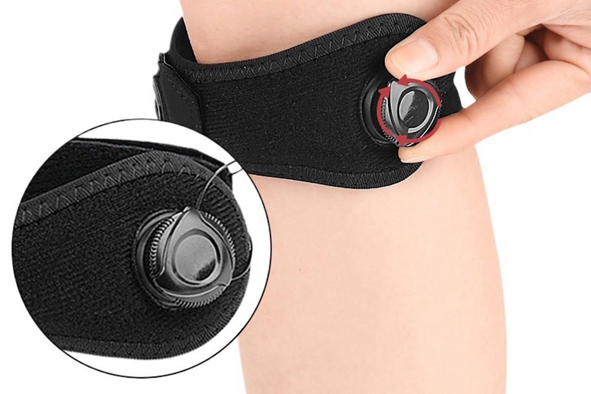 2PCS Knee Compression Sleeve Adjustable Patella Support Strap For Sports And Fitness