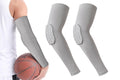 2 Pcs Tennis Elbow Compression Support Sleeve for Golfers Elbow Pain Relief Workout Weightlifting Elbow Brace with Honeycomb Lining -Light Gray / 2XL