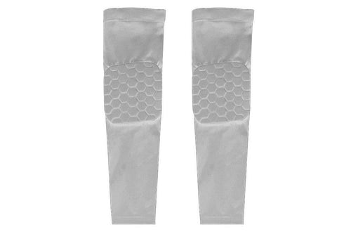 2 Pcs Tennis Elbow Compression Support Sleeve for Golfers Elbow Pain Relief Workout Weightlifting Elbow Brace with Honeycomb Lining -Light Gray / 2XL