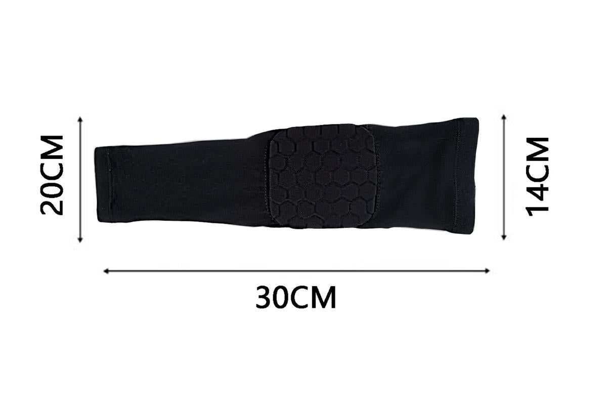 2 Pcs Tennis Elbow Compression Support Sleeve for Golfers Elbow Pain Relief Workout Weightlifting Elbow Brace with Honeycomb Lining -Black / XL