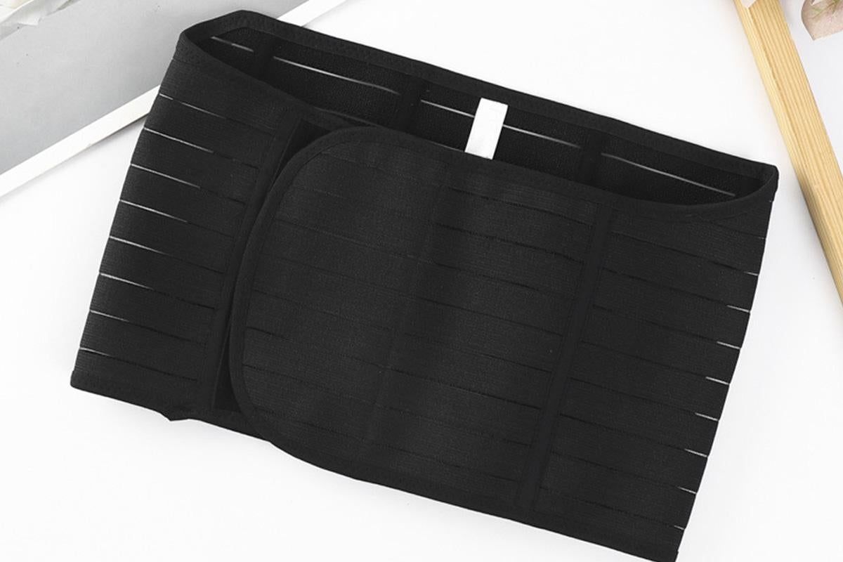 3 in 1 Postpartum Belly Band Waist Shapewear Recovery Girdle After Birth Support - Black & XL